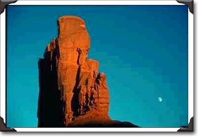 Camel Butte With Moon