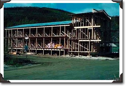 Timber building construction, Dawson City, Alaska