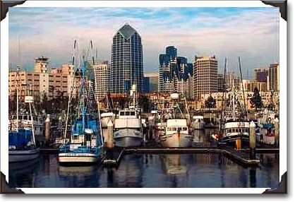 Tuna fleet and downtown waterfront