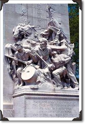 Sculpture on Civil War monument