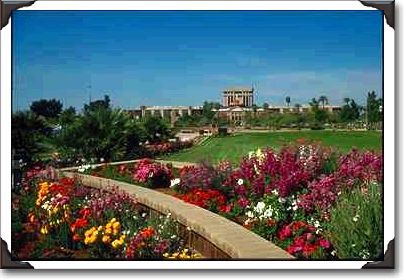 State capitol, flower gardens, Phoenix, Arizona