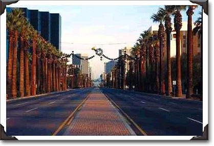 Palm-lined Central Avenue, Phoenix