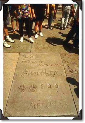 Celebrity imprints on Hollywood Blvd., California