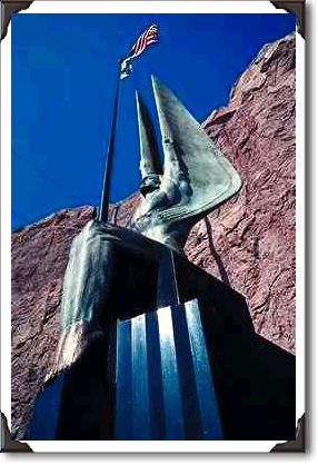 Art deco statue, Hoover Dam, Nevada