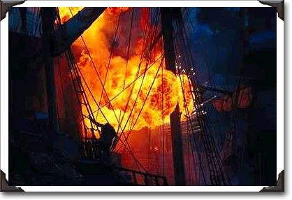 Tall ship explosion