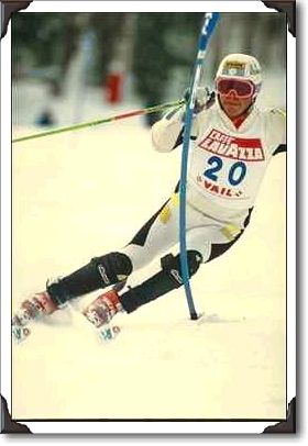 Men's slalom, first run, Vail, Colorado, 1989