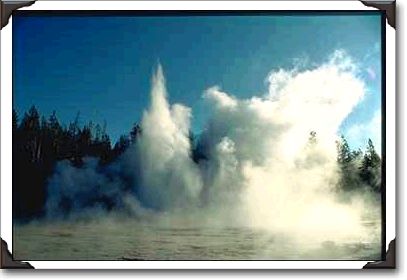Grand Geyser eruption, Upper Geyser Basin, Yellowstone National Park