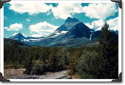 Grand view of mountain peak, Glacier National Park, Montana