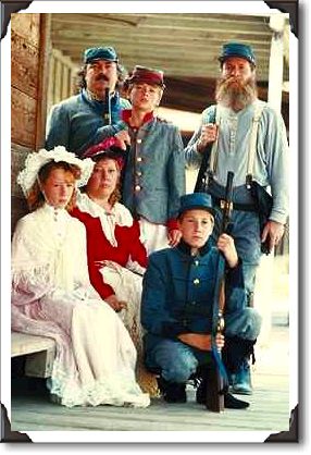 Movie set, Confederate dress, Colton, California