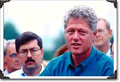 President Bill Clinton with Iowa governor