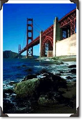 Golden Gate Bridge from South Side Beach, San Francisco, California
