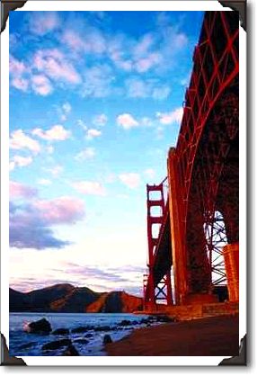 Summer sunset, Golden Gate Bridge, San Francisco, California