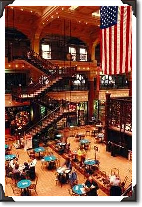 Fancy staircase in Bourse Building, Philadelphia, Pennsylvania