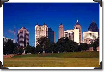 Piedmont Park and skyline, Atlanta, Georgia