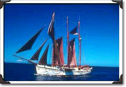 Old Schooner under sail, St. Croix