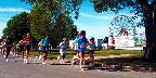 Marathoners pass amusement park