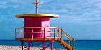 Space-age lifeguard pavilion, South Miami Beach