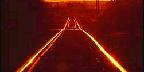 Railroad tracks at sunset, upstate New York