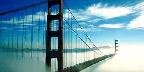 Golden Gate Bridge and summer fog, San Francisco, California