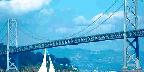 Oakland Bay Bridge with sailboat, San Francisco, California