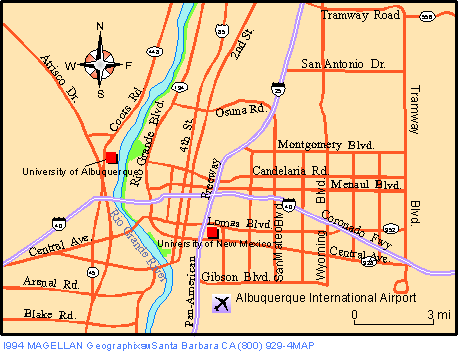 Albuquerque Map, New Mexico