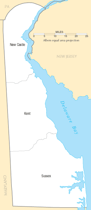Delaware Counties Map