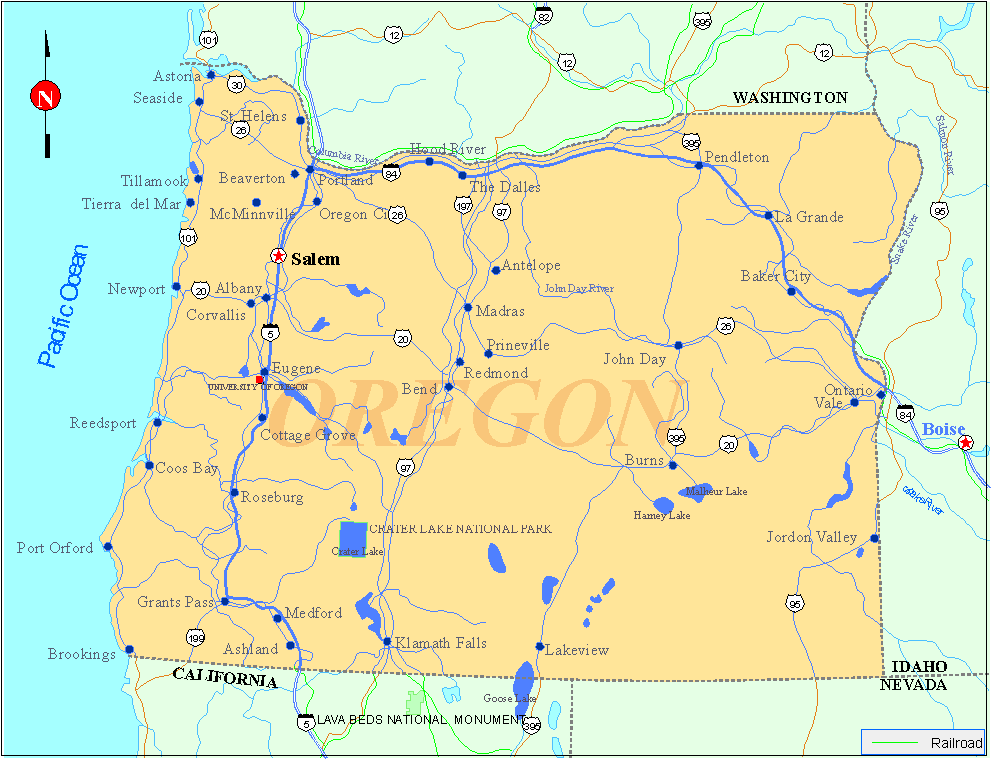 Oregon Map - Listings United States