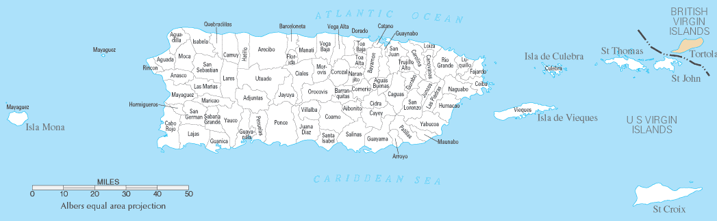 Puerto Rico Counties Map