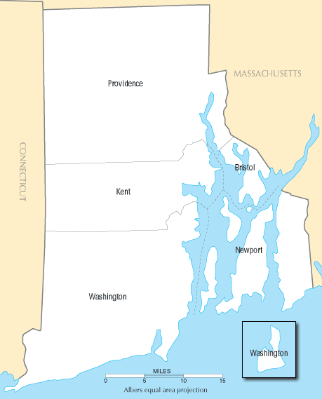Rhode Island Counties Map
