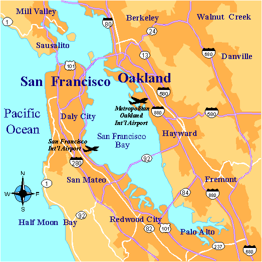 San Francisco Metro Map, California