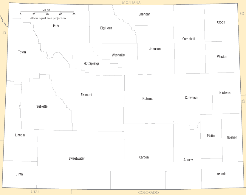 Wyoming Counties Map