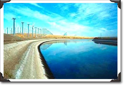 Central California aqueduct with wind power