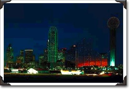 Dallas at night, Texas
