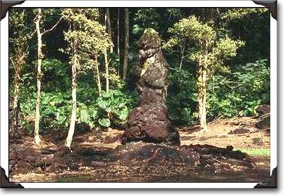 Lava tube in Lava Tree Statue Monument