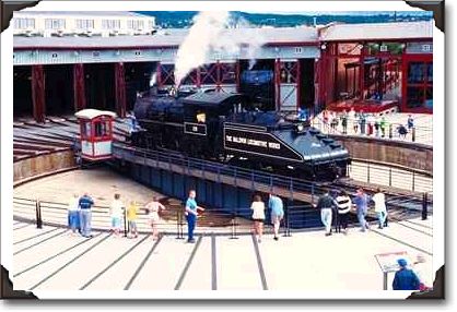 Turntable used to redirect engines, Steamtown, Pennsylvania