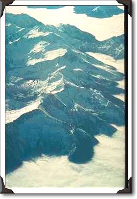 Rocky Mountains from air, Montana