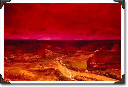 Red sky at Del Muerto, Canyon de Chelly National Monument