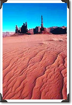 Sand dunes at Yei-be-chai formations, Monument Valley