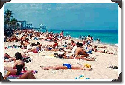 Scene on the beach, Fort Lauderdale, Florida