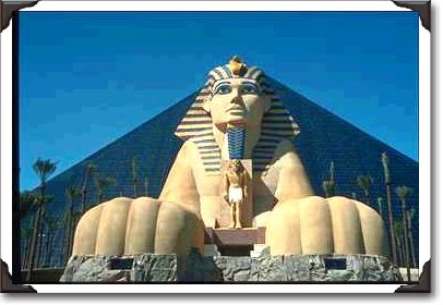 Facing the Luxor Hotel and Casino