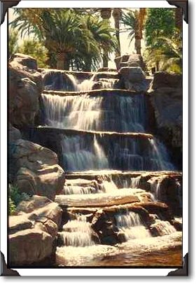 Man-made waterfall, Mirage Hotel
