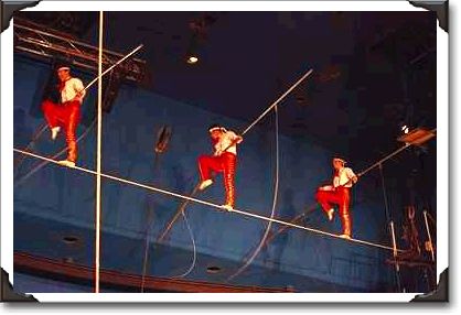 High wire act, Circus Circus