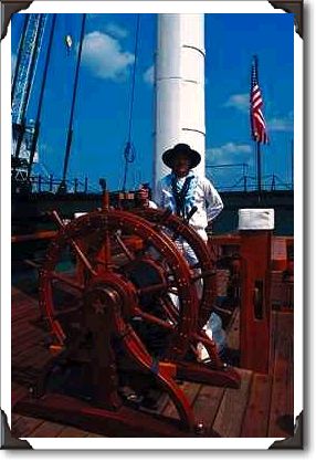 Mariner on board the USS Constitution, Boston, MA