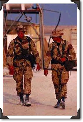 United States Marines in desert uniform, Gulf War