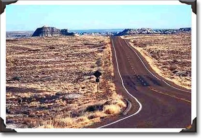 Highway through Painted Desert, Arizona