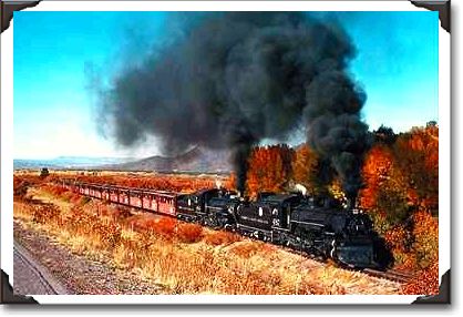 Cumbres and Toltec Railroad, No. 487 and No. 484, Chama, New Mexico