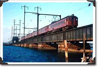 Pennsylvania Railroad, electric crossing Raritan Bay, New Jersey