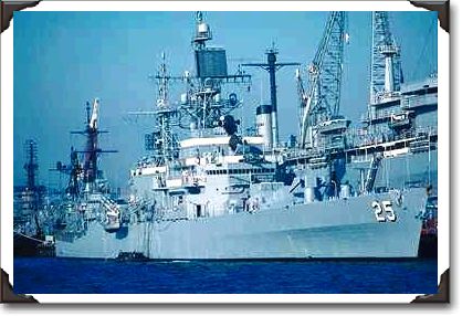 "USS Bainbridge" nuclear powered cruiser, San Diego, California