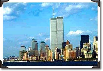 The Twin Towers, lower Manhattan, New York