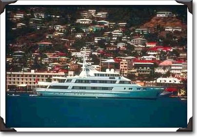 Cruise ship in port at Charlotte Amalie, St. Thomas